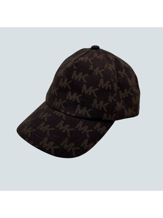Michael Kors Brown Monogram Adjustable Baseball Cap With Gold-Tone Hardware main image 5